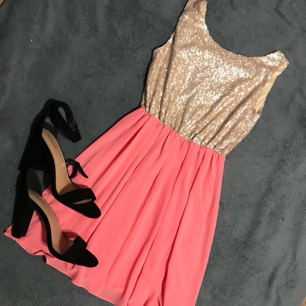 Rose Gold Sequin Prom/Homecoming/Formal Dress